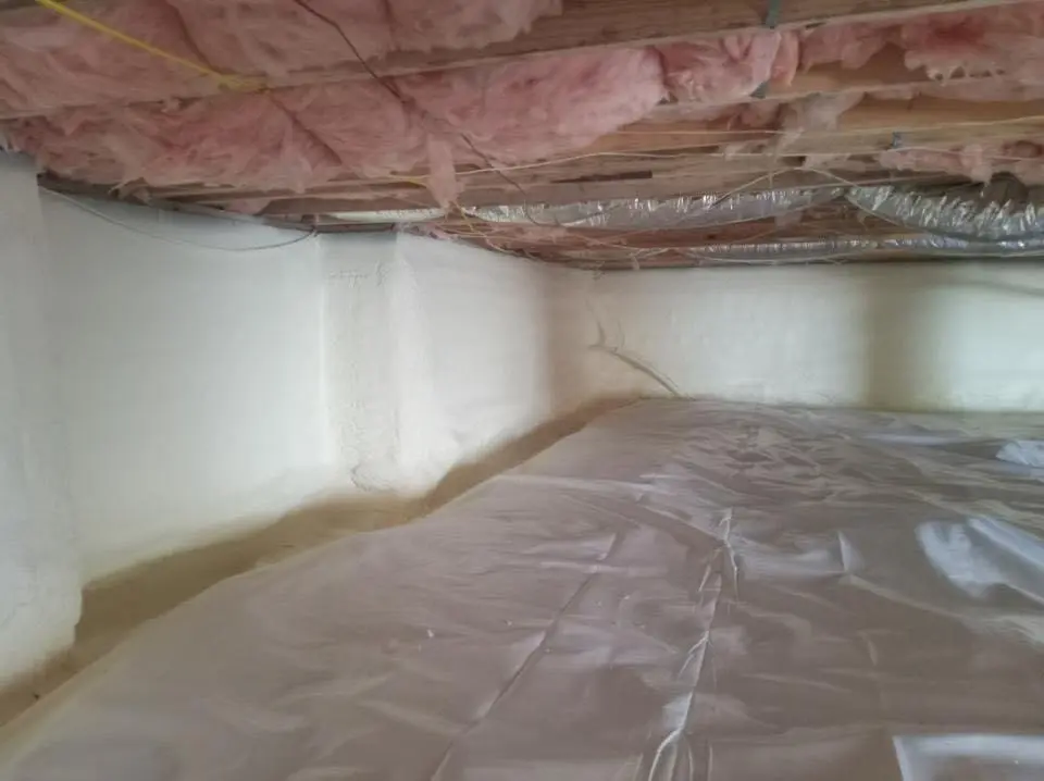 Crawl space encapsulation with closed-cell spray foam for Roof Maintenance in Hoschton